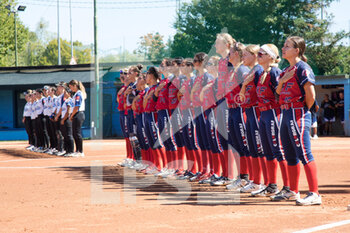 20/08/2022 - Players during Italian and Spanish national anthem - 2022 WOMEN'S EUROPEAN PREMIER CUP - SOFTBALL - ALTRO