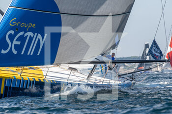 2022-05-09 - Manuel Cousin, GROUPE SÉTIN during the start of the Guyader Bermudes 1000 Race, IMOCA Globe Series sailing race on May 8, 2022 in Brest, France - GUYADER BERMUDES 1000 RACE, IMOCA GLOBE SERIES SAILING RACE - SAILING - OTHER SPORTS