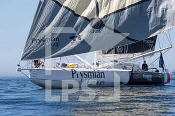 2022-05-09 - Giancarlo Pedote, PRYSMIAN GROUP during the start of the Guyader Bermudes 1000 Race, IMOCA Globe Series sailing race on May 8, 2022 in Brest, France - GUYADER BERMUDES 1000 RACE, IMOCA GLOBE SERIES SAILING RACE - SAILING - OTHER SPORTS