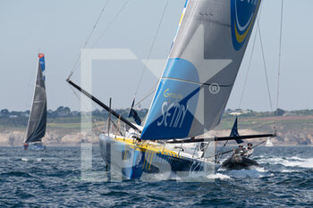 2022-05-09 - Manuel Cousin, Groupe SETIN during the start of the Guyader Bermudes 1000 Race, IMOCA Globe Series sailing race on May 8, 2022 in Brest, France - GUYADER BERMUDES 1000 RACE, IMOCA GLOBE SERIES SAILING RACE - SAILING - OTHER SPORTS
