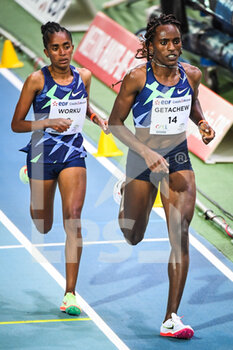 2022-02-17 - Fantu WORKU of Ethiopia and Workua GETACHEW of Ethiopia during the World Athletics Indoor Tour, Meeting Hauts-de France Pas de Calais on February 17, 2022 at Arena Stade Couvert in Lievin, France - WORLD ATHLETICS INDOOR TOUR - INTERNATIONALS - ATHLETICS