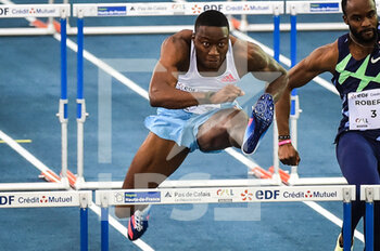 2022-02-17 - Grant HOLLOWAY of United States during the World Athletics Indoor Tour, Meeting Hauts-de France Pas de Calais on February 17, 2022 at Arena Stade Couvert in Lievin, France - WORLD ATHLETICS INDOOR TOUR - INTERNATIONALS - ATHLETICS