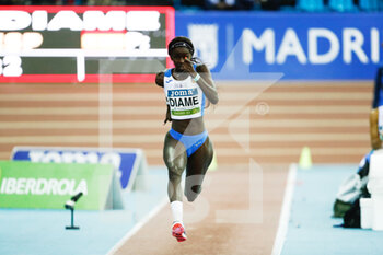 2022-03-02 - Fatima Diame of Spain in action during the Women Long Jump of the World Athletics Indoor Tour Madrid 2022 on March 2, 2022 at the Polideportivo Gallur in Madrid, Spain -Photo Oscar J Barroso / Spain DPPI / DPPI - WORLD ATHLETICS INDOOR TOUR MADRID 2022 - INTERNATIONALS - ATHLETICS