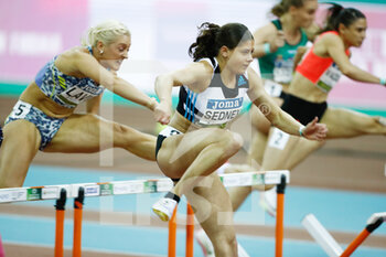 2022-03-02 - Zoe Sedney of the Netherlands in action during the Women 60 m hurdles of the World Athletics Indoor Tour Madrid 2022 on March 2, 2022 at the Polideportivo Gallur in Madrid, Spain -Photo Oscar J Barroso / Spain DPPI / DPPI - WORLD ATHLETICS INDOOR TOUR MADRID 2022 - INTERNATIONALS - ATHLETICS