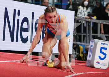 2022-03-18 - Femke Bol of Netherlands, Heats 400 M Women during the World Athletics Indoor Championships 2022 on March 18, 2022 at Stark Arena in Belgrade, Serbia - WORLD ATHLETICS INDOOR CHAMPIONSHIPS 2022 - INTERNATIONALS - ATHLETICS