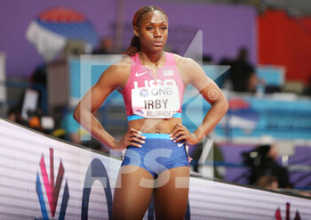 2022-03-18 - Lynne Irby of USA, Heats 400 M Women during the World Athletics Indoor Championships 2022 on March 18, 2022 at Stark Arena in Belgrade, Serbia - WORLD ATHLETICS INDOOR CHAMPIONSHIPS 2022 - INTERNATIONALS - ATHLETICS