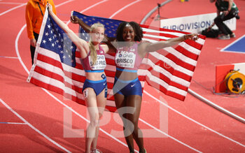 2022-03-18 - Marybeth SANT-PRICE of USA, Mikiah BRISCO of USA, 60 M Women during the World Athletics Indoor Championships 2022 on March 18, 2022 at Stark Arena in Belgrade, Serbia - WORLD ATHLETICS INDOOR CHAMPIONSHIPS 2022 - INTERNATIONALS - ATHLETICS
