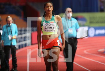2022-03-19 - Tigist GIRMA of Ethiopia, Heats 800 M Women during the World Athletics Indoor Championships 2022 on March 19, 2022 at Stark Arena in Belgrade, Serbia - WORLD ATHLETICS INDOOR CHAMPIONSHIPS 2022 - INTERNATIONALS - ATHLETICS