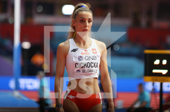 2022-03-19 - Angelika CICHOCKA of Poland, Heats 800 M Women during the World Athletics Indoor Championships 2022 on March 19, 2022 at Stark Arena in Belgrade, Serbia - WORLD ATHLETICS INDOOR CHAMPIONSHIPS 2022 - INTERNATIONALS - ATHLETICS