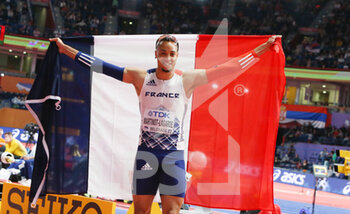 2022-03-20 - Pascal MARTINOT-LAGARDE of France, 2nd place, Final 60 M Hurdles Men during the World Athletics Indoor Championships 2022 on March 20, 2022 at Stark Arena in Belgrade, Serbia - WORLD ATHLETICS INDOOR CHAMPIONSHIPS 2022 - INTERNATIONALS - ATHLETICS