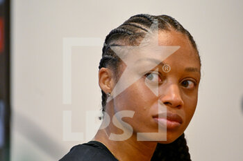 2022-06-08 - Allyson Felix (USA) during the Golden Gala press conference Pietro Mennea fifth leg Wanda Diamond League in the conference room of the Olympic Stadium in Rome on 08 June 2022 - 2022 ROME WANDA DIAMOND LEAGUE PRESS CONFERENCE - INTERNATIONALS - ATHLETICS