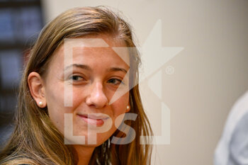 2022-06-08 - Femke Bol (NED) during the Golden Gala press conference Pietro Mennea fifth leg Wanda Diamond League in the conference room of the Olympic Stadium in Rome on 08 June 2022 - 2022 ROME WANDA DIAMOND LEAGUE PRESS CONFERENCE - INTERNATIONALS - ATHLETICS