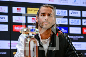 2022-06-08 - Gianmarco Tamberi (ITA) during the Golden Gala press conference Pietro Mennea fifth leg Wanda Diamond League in the conference room of the Olympic Stadium in Rome on 08 June 2022 - 2022 ROME WANDA DIAMOND LEAGUE PRESS CONFERENCE - INTERNATIONALS - ATHLETICS