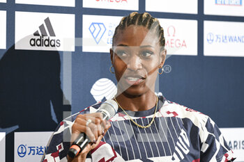 2022-06-17 - Shaunae Miller-Uibo of Bahamas attends the press conference during the Wanda Diamond League 2022, Meeting de Paris (athletics) on June 17, 2022 at Charlety stadium in Paris, France - ATHLETICS - DIAMOND LEAGUE 2022 - MEETING DE PARIS - INTERNATIONALS - ATHLETICS