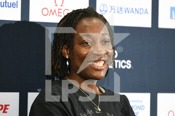 2022-06-17 - Marie-Josee Ta Lou of Ivory Coast attends the press conference during the Wanda Diamond League 2022, Meeting de Paris (athletics) on June 17, 2022 at Charlety stadium in Paris, France - ATHLETICS - DIAMOND LEAGUE 2022 - MEETING DE PARIS - INTERNATIONALS - ATHLETICS