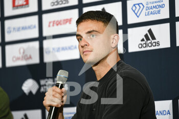 2022-06-17 - Devon Allen of USA attends the press conference during the Wanda Diamond League 2022, Meeting de Paris (athletics) on June 17, 2022 at Charlety stadium in Paris, France - ATHLETICS - DIAMOND LEAGUE 2022 - MEETING DE PARIS - INTERNATIONALS - ATHLETICS