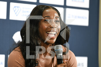 2022-06-17 - Shelly-Ann Fraser-Pryce of Jamaica attends the press conference during the Wanda Diamond League 2022, Meeting de Paris (athletics) on June 17, 2022 at Charlety stadium in Paris, France - ATHLETICS - DIAMOND LEAGUE 2022 - MEETING DE PARIS - INTERNATIONALS - ATHLETICS