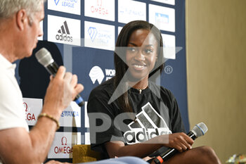 2022-06-17 - Cyrena Samba-Mayela of France attends the press conference during the Wanda Diamond League 2022, Meeting de Paris (athletics) on June 17, 2022 at Charlety stadium in Paris, France - ATHLETICS - DIAMOND LEAGUE 2022 - MEETING DE PARIS - INTERNATIONALS - ATHLETICS