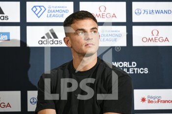 2022-06-17 - Devon Allen of USA attends the press conference during the Wanda Diamond League 2022, Meeting de Paris (athletics) on June 17, 2022 at Charlety stadium in Paris, France - ATHLETICS - DIAMOND LEAGUE 2022 - MEETING DE PARIS - INTERNATIONALS - ATHLETICS