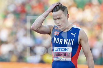 2022-07-19 - Karsten Warholm of Norway competing on Men's 400 metres hurdles during the World Athletics Championships on July 19, 2022 in Eugene, United States - ATHLETICS - WORLD CHAMPIONSHIPS 2022 - INTERNATIONALS - ATHLETICS