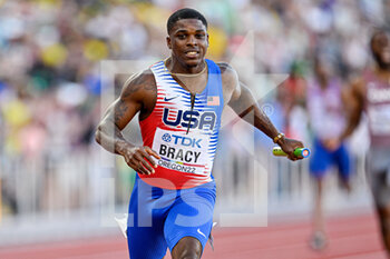2022-07-23 - Marvin Bracy of USA Silver medal on Men's 4x 100m relay during the World Athletics Championships on July 23, 2022 in Eugene, United States - ATHLETICS - WORLD CHAMPIONSHIPS 2022 - INTERNATIONALS - ATHLETICS