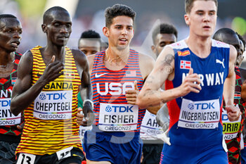 2022-07-24 - Grant Fisher of USA competing on Men's 5000m during the World Athletics Championships on July 24, 2022 in Eugene, United States - ATHLETICS - WORLD CHAMPIONSHIPS 2022 - INTERNATIONALS - ATHLETICS