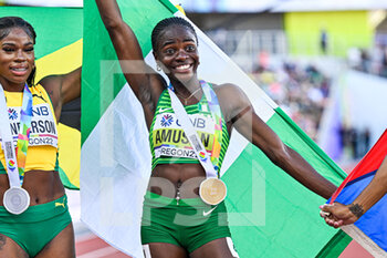 2022-07-24 - Tobi Amusan of Nigeria Gold medal on Women's 100m hurdles during the World Athletics Championships on July 24, 2022 in Eugene, United States - ATHLETICS - WORLD CHAMPIONSHIPS 2022 - INTERNATIONALS - ATHLETICS