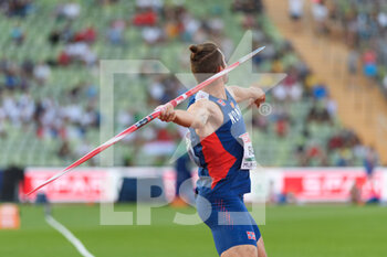2022-08-16 - 16.8.2022, Munich, Olympiastadion, European Championships Munich 2022: Athletics, MArtin Roe (NOR) on during the Mens Decathlon Javelin Throw - EUROPEAN CHAMPIONSHIPS MUNICH 2022: ATHLETICS - INTERNATIONALS - ATHLETICS
