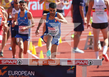 2022-08-17 - Osama Zoghlami of Italy during the Athletics, Men's 3000m Steeplechase at the European Championships Munich 2022 on August 16, 2022 in Munich, Germany - EUROPEAN CHAMPIONSHIPS MUNICH 2022 - INTERNATIONALS - ATHLETICS