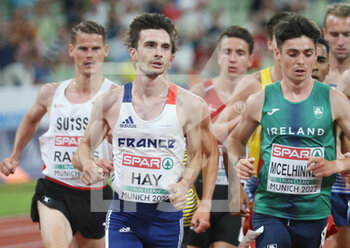 2022-08-17 - Hugo Hay of France during the Athletics, Men's 5000m at the European Championships Munich 2022 on August 16, 2022 in Munich, Germany - EUROPEAN CHAMPIONSHIPS MUNICH 2022 - INTERNATIONALS - ATHLETICS