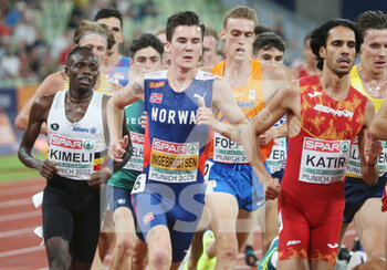 2022-08-17 - Jakob Ingebrigtsen of Norway Gold medal during the Athletics, Men's 5000m at the European Championships Munich 2022 on August 16, 2022 in Munich, Germany - EUROPEAN CHAMPIONSHIPS MUNICH 2022 - INTERNATIONALS - ATHLETICS