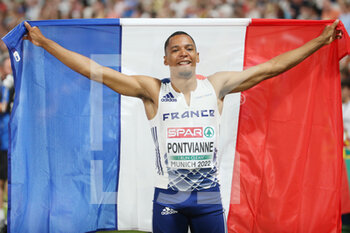 2022-08-17 - Jean Marc Pontvianne of France Bronze medal during the Athletics, Men's Triple Jump at the European Championships Munich 2022 on August 17, 2022 in Munich, Germany - EUROPEAN CHAMPIONSHIPS MUNICH 2022 - INTERNATIONALS - ATHLETICS