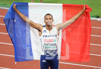 2022-08-17 - Jean Marc Pontvianne of France Bronze medal during the Athletics, Men's Triple Jump at the European Championships Munich 2022 on August 17, 2022 in Munich, Germany - EUROPEAN CHAMPIONSHIPS MUNICH 2022 - INTERNATIONALS - ATHLETICS