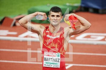 2022-08-17 - Asier Martinez of Spain Gold medal during the Athletics, Men's 110m Hurdles at the European Championships Munich 2022 on August 17, 2022 in Munich, Germany - EUROPEAN CHAMPIONSHIPS MUNICH 2022 - INTERNATIONALS - ATHLETICS
