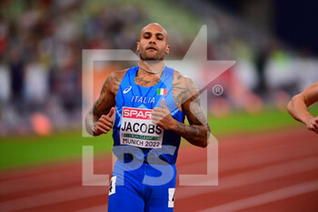 20/08/2022 - Jacobs Lamont Marcel of Italia Team in action during in semifinal of 100m of European Champhionsh Munich 2022 in Olympiastadion , Munich, Baviera, Germany, 16/08/22 - 25TH EUROPEAN ATHLETICS CHAMPIONSHIPS - INTERNAZIONALI - ATLETICA