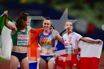 20/08/2022 - Mageean Ciara of Ireland, Muir Laura of Great Britain and Ennaoui Sofia of Poland in action during Final of European Champhionsh Munich 2022 in Olympiastadion , Munich, Baviera, Germany, 19/08/22 - 25TH EUROPEAN ATHLETICS CHAMPIONSHIPS - INTERNAZIONALI - ATLETICA