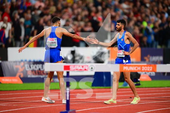 20/08/2022 - Abdelwahed Ahmed of Italia Team and Zoghlami Ala of Italia Team in action during Final of European Champhionsh Munich 2022 in Olympiastadion , Munich, Baviera, Germany, 19/08/22 - 25TH EUROPEAN ATHLETICS CHAMPIONSHIPS - INTERNAZIONALI - ATLETICA