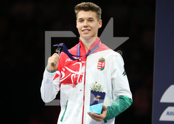 21/08/2022 - Krisztofer Meszaros of Hungary Silver medal during the Artistic Gymnastics, Men's Floor Exercise at the European Championships Munich 2022 on August 21, 2022 in Munich, Germany - EUROPEAN CHAMPIONSHIPS MUNICH 2022 - INTERNAZIONALI - ATLETICA