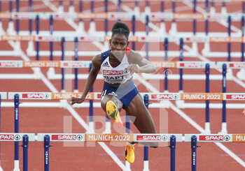 21/08/2022 - Laeticia Bapte of France during the Athletics, Women’s Semi-final 100m Hurdles at the European Championships Munich 2022 on August 21, 2022 in Munich, Germany - EUROPEAN CHAMPIONSHIPS MUNICH 2022 - INTERNAZIONALI - ATLETICA