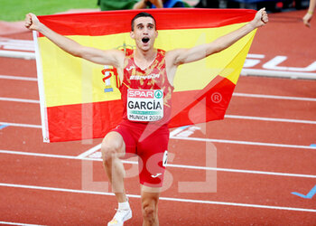 21/08/2022 - Mariano Garcia of Spain Gold medal during the Athletics, Men’s 800m at the European Championships Munich 2022 on August 21, 2022 in Munich, Germany - EUROPEAN CHAMPIONSHIPS MUNICH 2022 - INTERNAZIONALI - ATLETICA