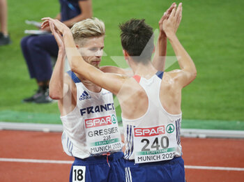 21/08/2022 - Yann Schrub of France Bronze medal with Jimmy Gressier of France during the Athletics, Men’s 10 000m at the European Championships Munich 2022 on August 21, 2022 in Munich, Germany - EUROPEAN CHAMPIONSHIPS MUNICH 2022 - INTERNAZIONALI - ATLETICA