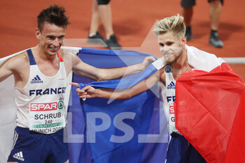 21/08/2022 - Yann Schrub of France Bronze medal with Jimmy Gressier of France during the Athletics, Men’s 10 000m at the European Championships Munich 2022 on August 21, 2022 in Munich, Germany - EUROPEAN CHAMPIONSHIPS MUNICH 2022 - INTERNAZIONALI - ATLETICA