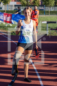 01/10/2022 - Giuliana Chiara Filippi after T64 100m sprint - ITALIAN PARATHLETICS CHAMPIONSHIPS - NATIONAL FINALS - NAZIONALI - ATLETICA