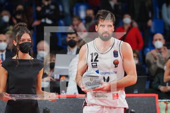 2022-02-20 - Ariel Filloy (Bertram Derthona Basket) , voted best man from the bench - FINAL EIGHT - FINAL - A|X ARMANI EXCHANGE OLIMPIA MILANO VS BERTRAM DERTHONA BASKET - ITALIAN CUP - BASKETBALL