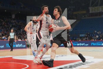 2022-02-19 - Milos Teodosic (Virtus Segafredo Bologna) thwarted by Ariel Filloy (Bertram Derthona Basket)  - FINAL EIGHT - SEMIFINALS - BERTRAM DERTHONA TORTONA VS VIRTUS SEGAFREDO BOLOGNA - ITALIAN CUP - BASKETBALL