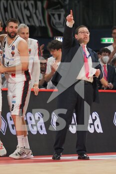 2022-02-19 - Ramondino, head coach Bertram Derthona Basket  - FINAL EIGHT - SEMIFINALS - BERTRAM DERTHONA TORTONA VS VIRTUS SEGAFREDO BOLOGNA - ITALIAN CUP - BASKETBALL