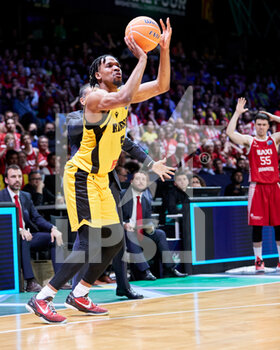 06/05/2022 - Justin Simon of MHP Riesen Ludwigsburg during the Basketball Champions League, Final Four, semi-final basketball match between MHP Riesen Ludwigsburg and BAXI Manresa on May 6, 2022 at Bilbao Arena in Bilbao, Spain - MHP RIESEN LUDWIGSBURG VS BAXI MANRESA - CHAMPIONS LEAGUE - BASKET