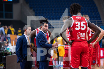 07/12/2022 - Coach FEDERICO FUCÀ of UNAHOTELS Reggio Emilia during the Basketball Champions League, Gameday 5, match between AEK Athens BC and UNAHOTELS Reggio Emilia at Ano Liossia Olympic Hall on December 7, 2022 in Athens, Greece. - AEK ATHENS VS UNAHOTELS REGGIO EMILIA - CHAMPIONS LEAGUE - BASKET