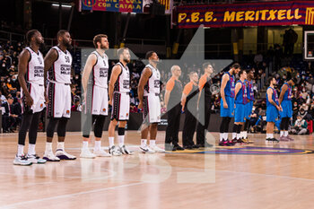 2022-01-11 - FC Barcelona and AX Armani Exchange Milan teams during the Turkish Airlines EuroLeague basketball match between FC Barcelona and AX Armani Exchange Milan on January 11, 2022 at Palau Blaugrana in Barcelona, Spain - FC BARCELONA VS AX ARMANI EXCHANGE MILAN - EUROLEAGUE - BASKETBALL