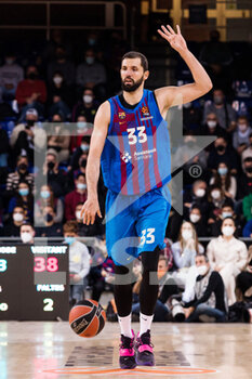 2022-01-11 - Nikola Mirotic of FC Barcelona during the Turkish Airlines EuroLeague basketball match between FC Barcelona and AX Armani Exchange Milan on January 11, 2022 at Palau Blaugrana in Barcelona, Spain - FC BARCELONA VS AX ARMANI EXCHANGE MILAN - EUROLEAGUE - BASKETBALL